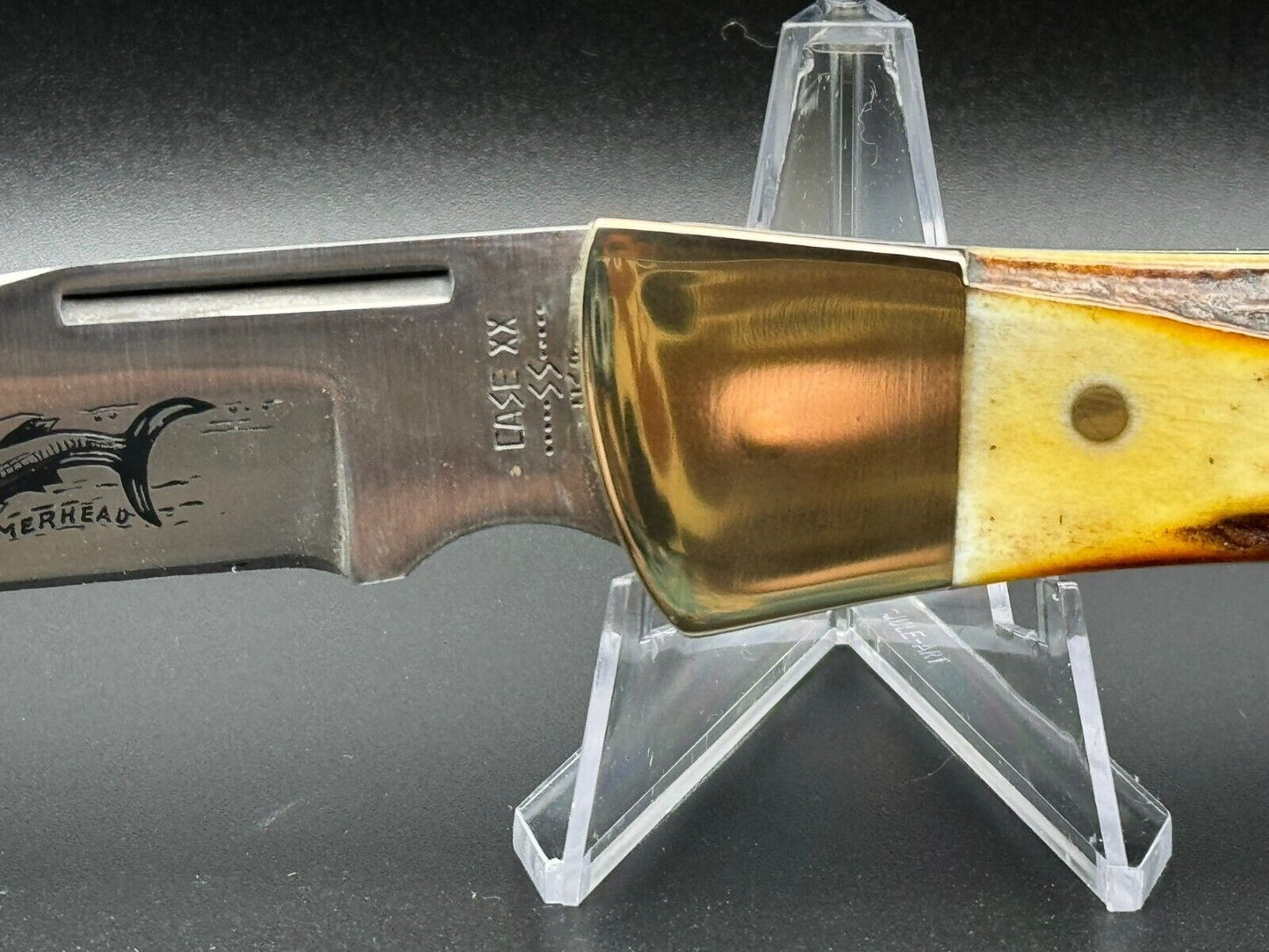 1980 CASE XX HAMMERHEAD KNIFE STAG 10 DOT 5159 L SSP LOCKBACK