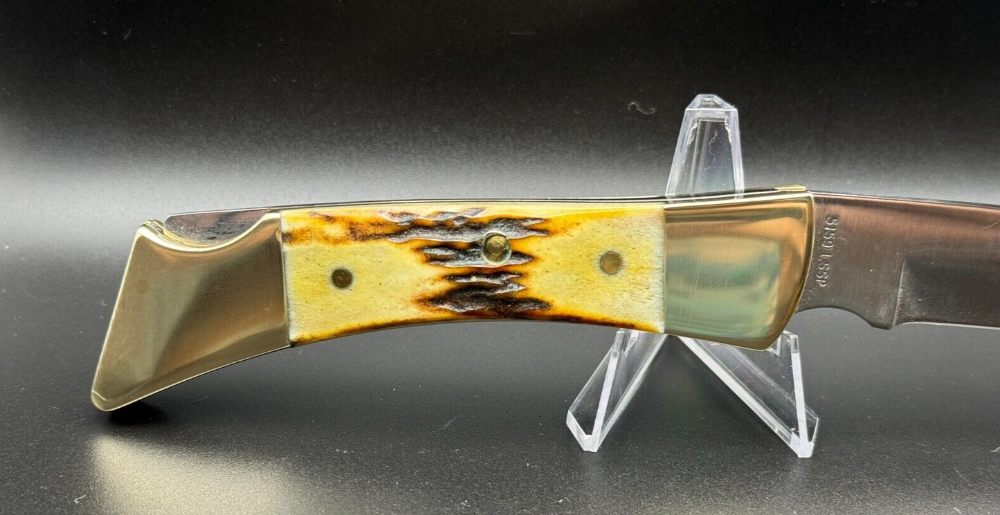 1980 CASE XX HAMMERHEAD KNIFE STAG 10 DOT 5159 L SSP LOCKBACK
