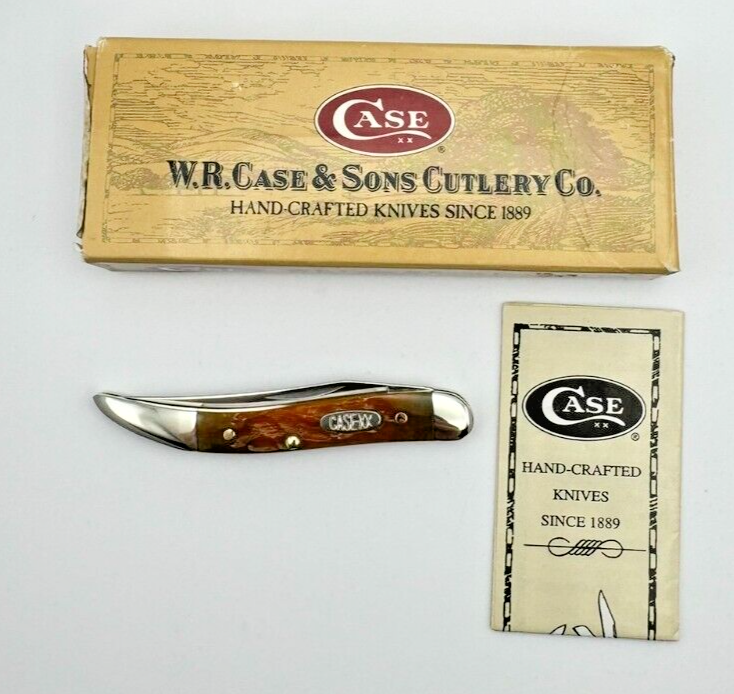 1997 Case XX Persimon Bone Texas Tiny Toothpick 610096 SS