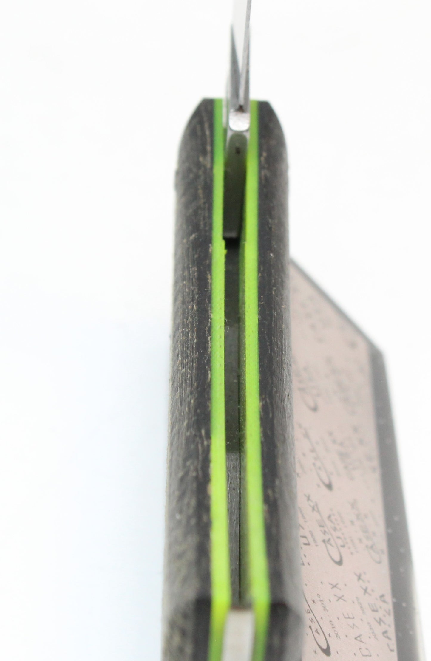 2025 Case XX Black Burlap Laminate DayGlow G10 Crossroads Sod Buster Jr. XR10137