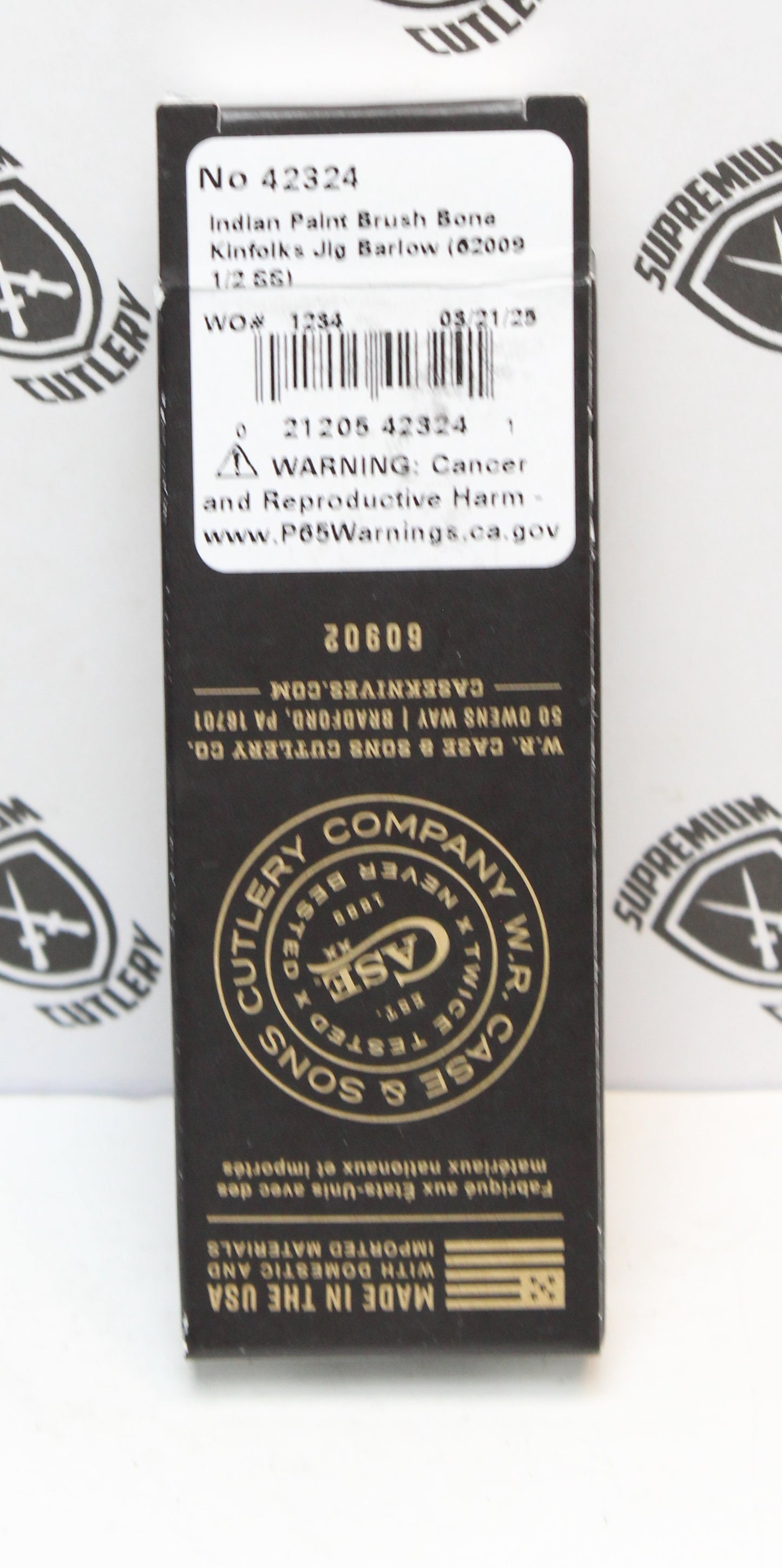 2025 Case XX Kinfolks Jigged Barlow – Indian Paint Brush Bone (62009 1/2 SS) 42324