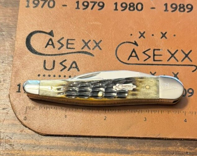 *2008 Case XX Crandall Cutlery Olive Green Seahorse Whittler 1st Run 6355WH*