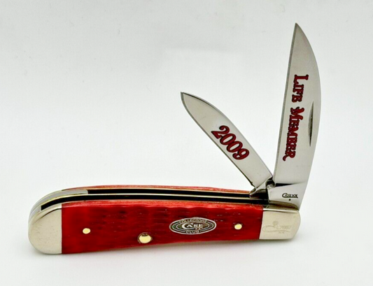 2009 SWAY BACK JACK RED BONE CASE COLLECTORS CLUB KNIFE LIFETIME MEMBER L7667 TB